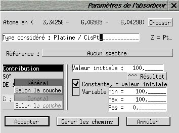 Paramtres d'un absorbeur