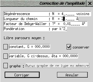 Correction de l'amplitude