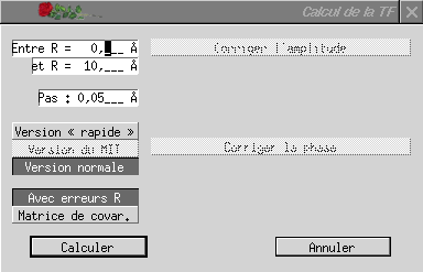 Calcul de la TF